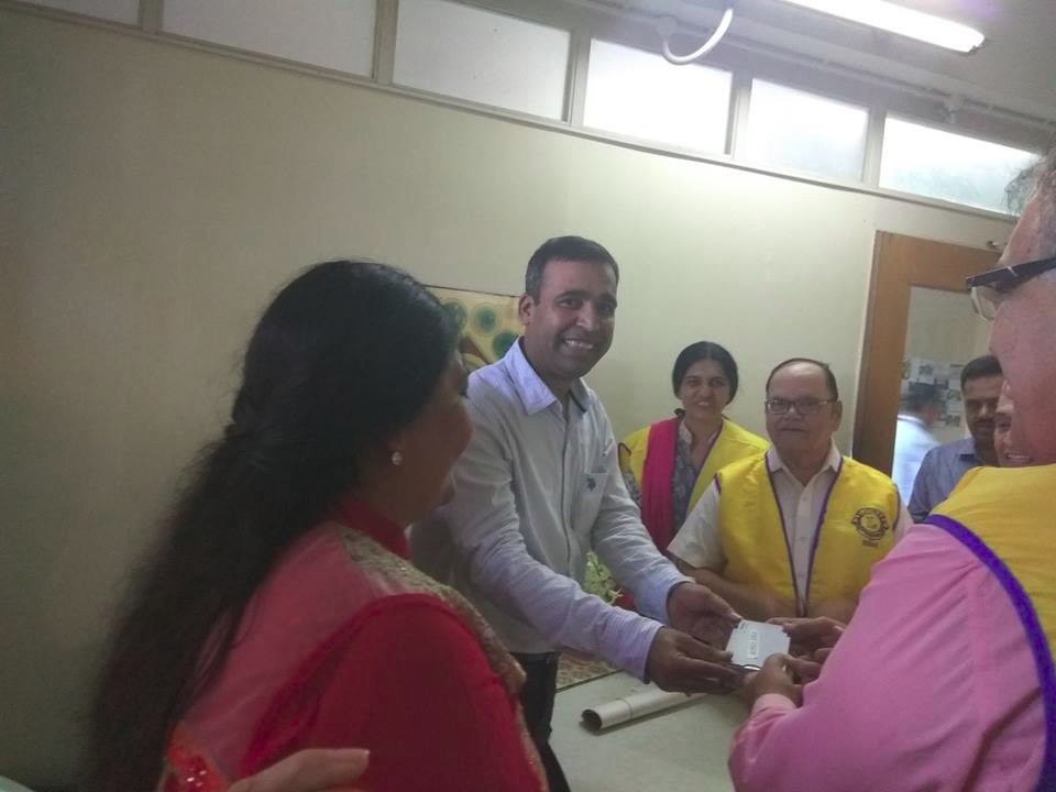 DONATION OF SCHIOTZ TONOMETER BY LIONS CLUB